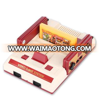 Cool Child Home HD Video Game Machine Nostalgia Old Red and White Machine with Yellow Card 8-bit Double Handle