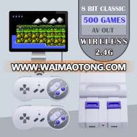 2.4G wireless game controller 8 Bit New Wireless  Mini Classic Retro Handheld Game Console TV Game Player built in 500 Games